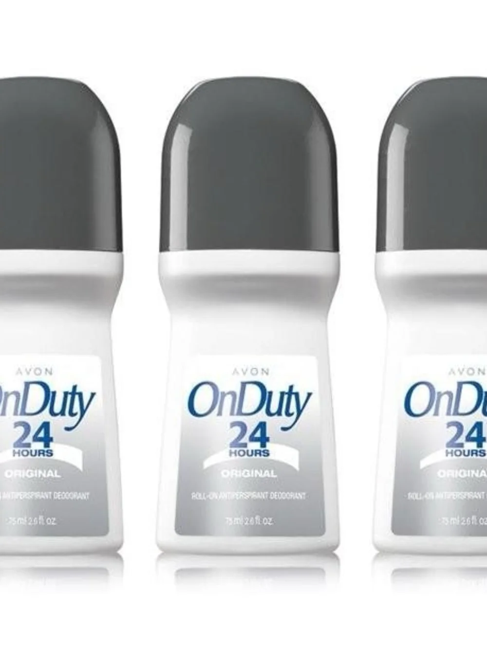 Avon On Duty 24 Hour Roll-On Deodorant - Dark Gray & White